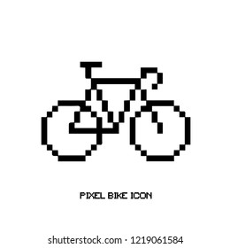 Pixel Bike Vector Icon