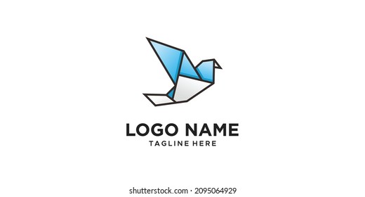 pixel bird logo design vector