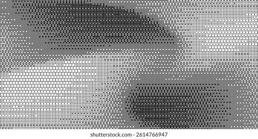 Pixel bitmap gradient texture. 8 bit video game screen wallpaper Black and white dither pattern background eps 10