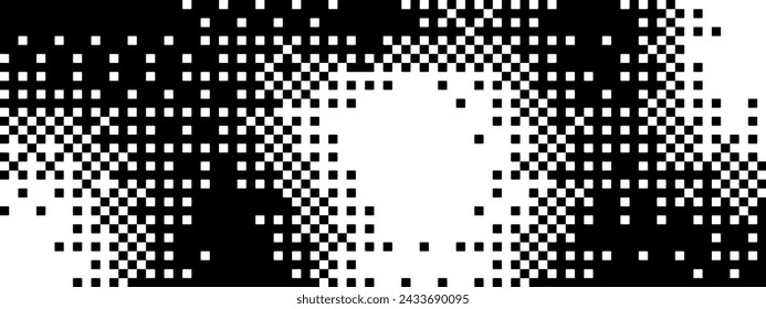 Pixel bitmap texture pattern. Geometric pixel pattern. Abstract bitmap retro design. Vector illustration