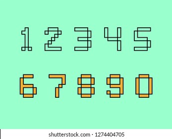 Pixel Bitmap Vector Numbers (Live Stroke Path)