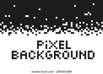 Arrière-plan noir de pixel. Illustration vectorielle