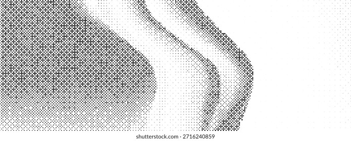 Pixel bit negro con tramado grande y mapa de bits 8 para fondo de juego degradado. Patrón de semitono retro y abstracto ordenador con diseño digital y mosaico simple ilustración. Azulejo y tecnología geométrica