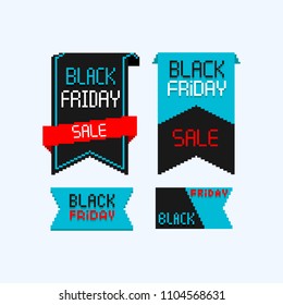 Pixel black friday banner.