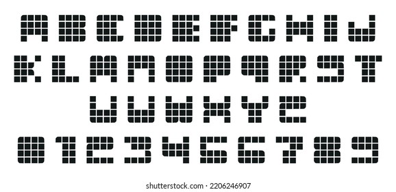 Pixel Block Alphabet Vector Letters Stock Vector (Royalty Free ...