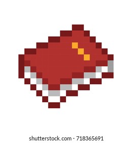 Pixel book pixel art cartoon retro game style
