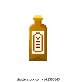 Pixel bottle of beer for games and applications