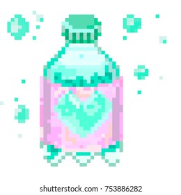 pixel bottle of sweet soda for websites and games