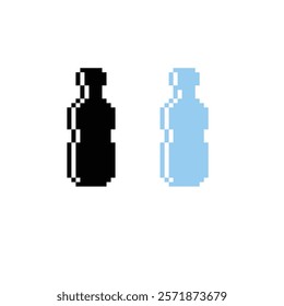 pixel bottle of water icon  water sign for 8 bit game
