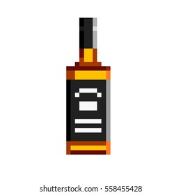 Pixel bottle of whiskey