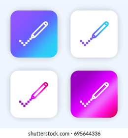 Pixel bright purple and blue gradient app icon