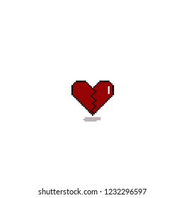 pixel Broken heart