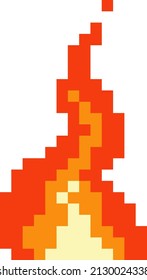 Pixel Burning Fire Icon Flaming Bonfire Stock Vector (Royalty Free ...