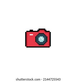  pixel camera icon vector  pixel art for 8 bit game
