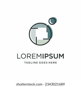 Pixel camera inspiration with line art, creative, simple, unique, modern app icon logo design illustration