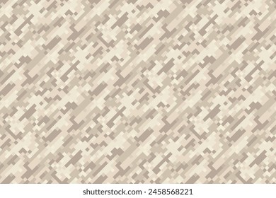 Pixel camouflage military pattern. Desert camouflage pattern for army. Seamless pattern for textiles