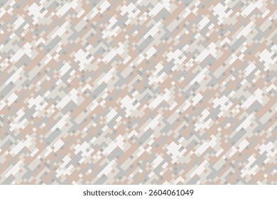 Pixel camouflage pattern. Desert military pattern for army. Seamless pattern for textiles