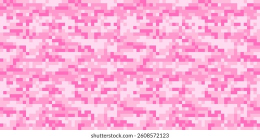 Pixel camouflage pattern. Pink military pattern for army. Seamless pattern for textiles