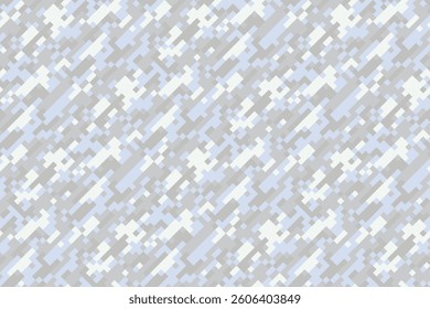 Pixel camouflage pattern. Winter military pattern for army. Seamless pattern for textiles