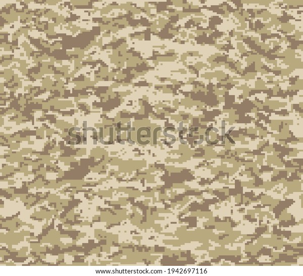 Pixel Camouflage Sand Background Military Texture Stock Vector (Royalty ...