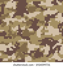 
Pixel camouflage seamless digital background vector graphics. Military texture.