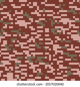 Camuflaje de Pixel. Patrón vectorial. Ilustración de ropa.