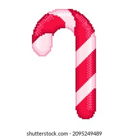 Pixel candies for games. Candy pixel art. Merry Christmas.