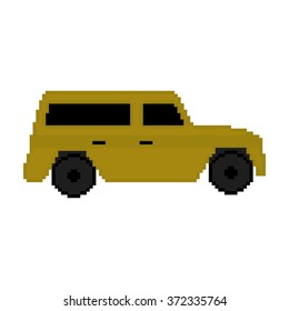 Pixel Car. Gold Car