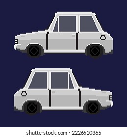 Pixel car icon vector illustration for video game asset, motion graphic and other