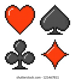 Pixel Card Suits
