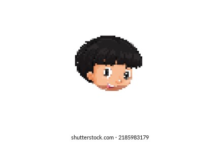 Pixel Cartoon Character vector illustration