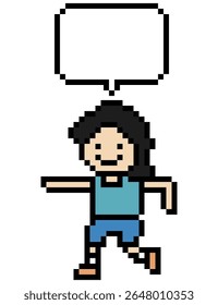 Exercício de desenho animado Pixel bonito executar personagem de 8 bits homem executar jog cardio estilo de vida decoração estilo de vida 8 bits masculino jog maratona exercício png jogo 8 bit vetor.
