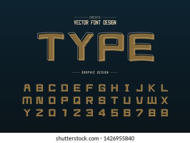 Pixel cartoon font and alphabet vector, Square typeface letter and number design, Graphic text on background