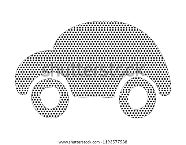Pixel cartoon picture of a\
Car