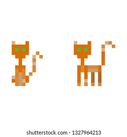 Pixel Cat Character Games Websites Stock Vector (Royalty Free ...