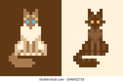 Pixel cat icons
