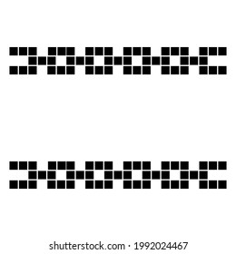 Pixel chains on white background