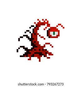 Pixel character alien monster for games and web sites