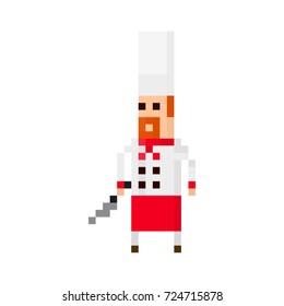 Pixel character cook for games and applications