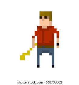 Pixel character criminals for games and applications