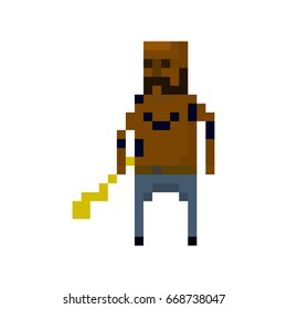 Pixel character criminals for games and applications