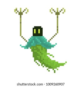 Pixel character evil forest spirit for games and websites