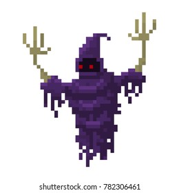 Pixel character  evil spirit of the sorcerer
