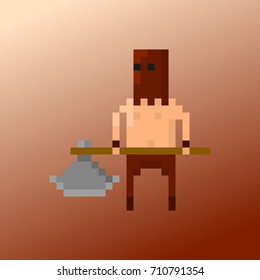 Pixel character executioner for games and applications
