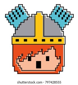 pixel character face knight with helmet game