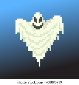 Pixel character ghost for games and applications