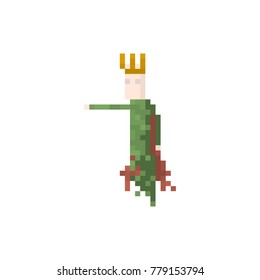 Pixel character Ghost of king for games and web sites