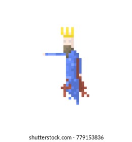 Pixel character Ghost of king for games and web sites