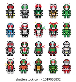 pixel character illustration isolated