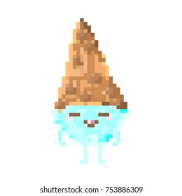 pixel character plomberie ice cream for web sites and games
